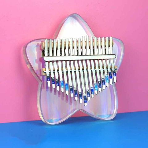 Acrylic 17 sound star shaped Kalimba