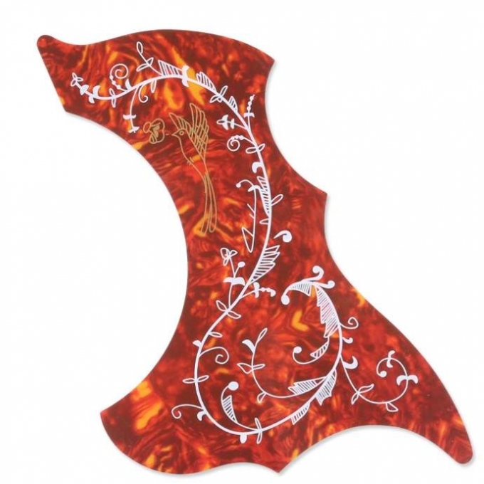 Plastic colourful  guitar pickguards with flower painting