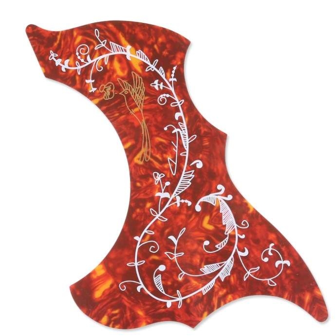 Plastic colourful  guitar pickguards with flower painting