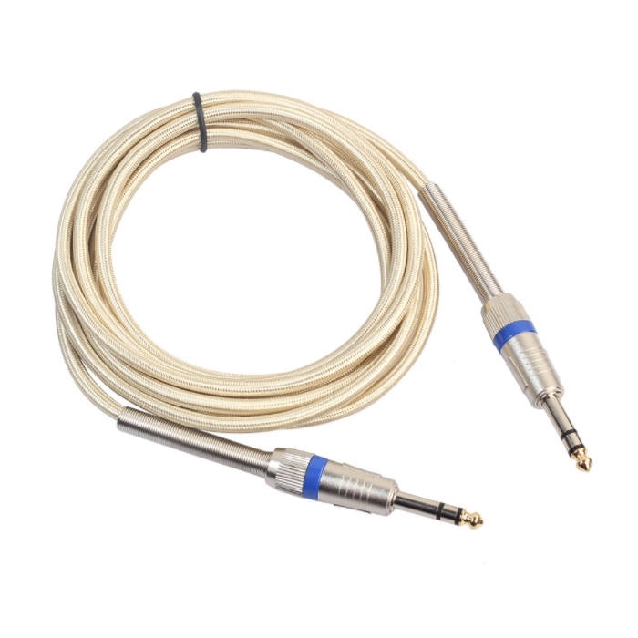 Luxury gold color guitar cable