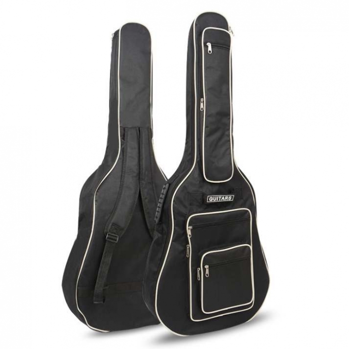 41 inch acoustic guitar bag with double pockets